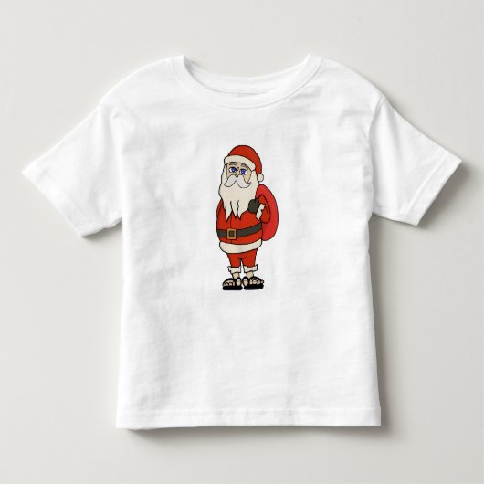 Kerstman Kerst Flip Flops Kinder Shirts (Voorkant)
