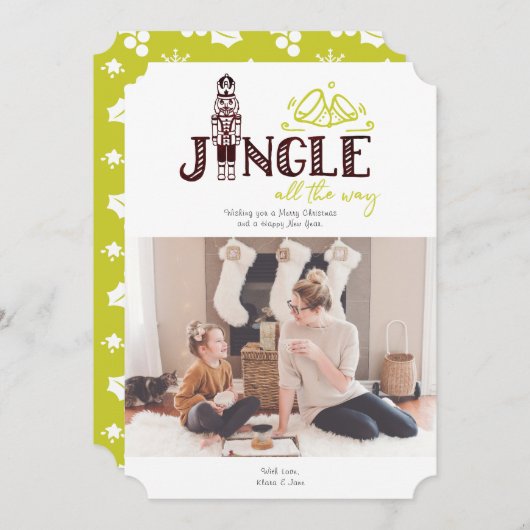 Kerstman Kerst Foto Kaart (Voorkant / Achterkant)