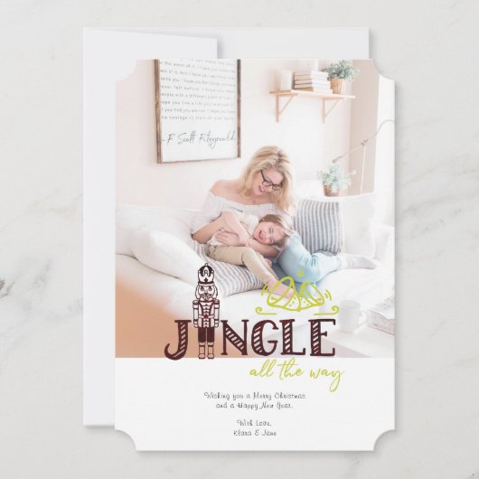 Kerstman Kerst Foto Kaart (Voorkant)