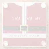 Kerstman Kerst Glas Onderzetter (Achterkant)