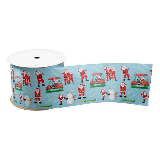 Kerstman Kerst Golf Pret Satijnen Lint (Spoel)