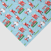 Kerstman Kerst Golf Pret Tissuepapier (Detail)