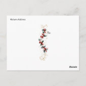 Kerstman Kerst Gouden Ornamenten Dennenboom Briefkaart (Achterkant)