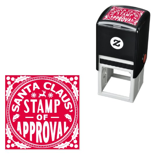 Kerstman Kerst Grappig Stempel van goedkeuring (In situ)