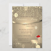 Kerstman,Kerst Hoed,Confetti BedrijfsKerstfeest Kaart (Voorkant)