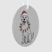 Kerstman Kerst Hond Liefhebber Labrador Retriever Ornament (voorkant)