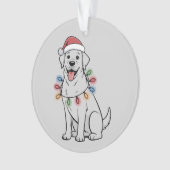 Kerstman Kerst Hond Liefhebber Labrador Retriever Ornament (voorkant)