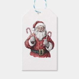 Kerstman Kerst illustratie Cadeaulabel