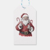 Kerstman Kerst illustratie Cadeaulabel (Achterkant)
