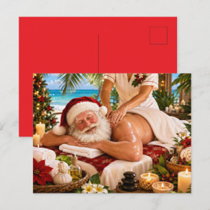 Kerstman Kerst in Spa voor Spa-liefhebbers Briefkaart