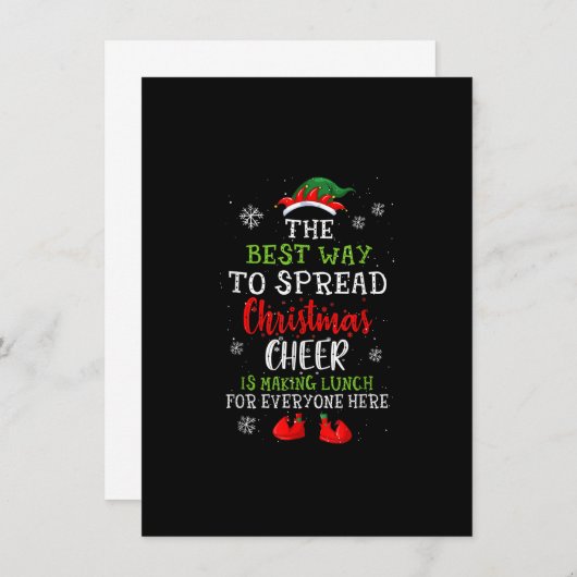 Kerstman Kerst Kerstmis Xmas T-shirt Kaart (Voorkant / Achterkant)