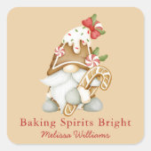 Kerstman Kerst Kerstsfeer  Vierkante Sticker (Voorkant)