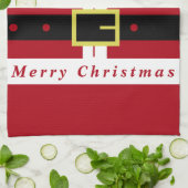 Kerstman Kerst Keuken Handdoek (Gevouwen)