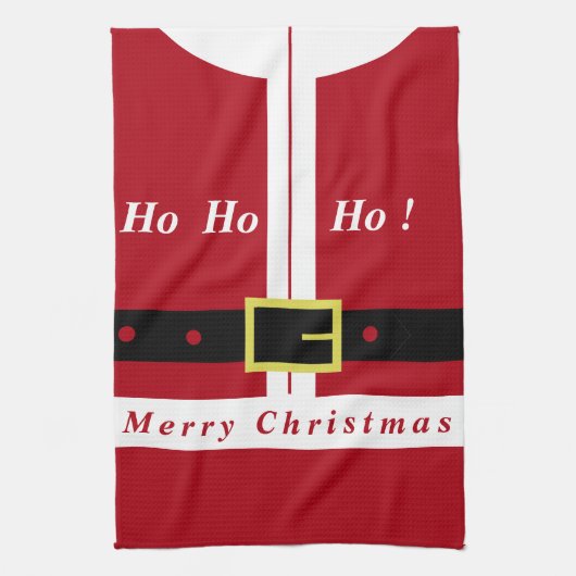 Kerstman Kerst Keuken Handdoek (Verticaal)