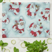  kerstman kerst keukenhanddoek (Gevouwen)