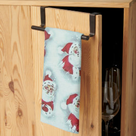 kerstman kerst keukenhanddoek
