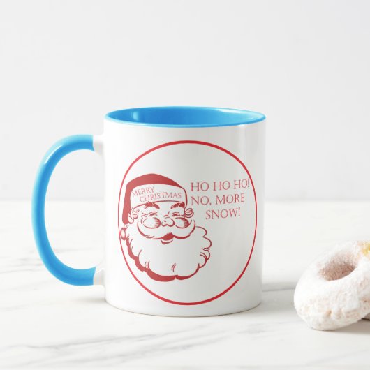 Kerstman Kerst Koffiemok Cute & Grappig Mok (Met donut)