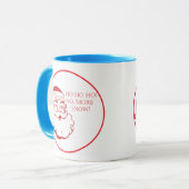 Kerstman Kerst Koffiemok Cute & Grappig Mok (Voorkant links)