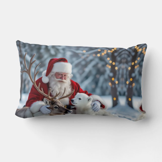 Kerstman Kerst Kussen (Achterkant)