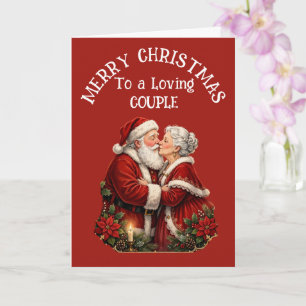 Kerstman Kerst Liefhebbend stel Kaart