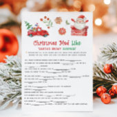 Kerstman Kerst Mad Libs Spel Feestdagenkaart