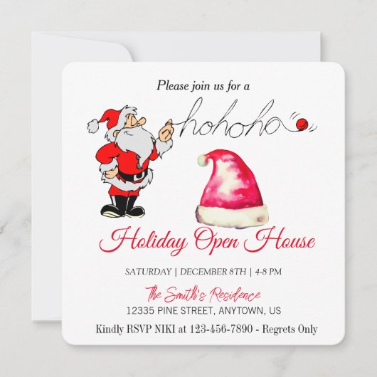 Kerstman, Kerst magie Feestdagenkaart (Voorkant)