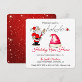 Kerstman, Kerst magie Feestdagenkaart (Voorkant / Achterkant)