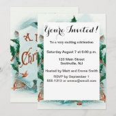 Kerstman Kerst Merry Groet Vintage Kaart (Voorkant / Achterkant)