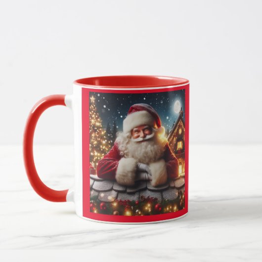 KERSTMAN KERST MISSETTE COFFIEBOKALEN MOK (Links)