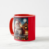 KERSTMAN KERST MISSETTE COFFIEBOKALEN MOK (Voorkant links)