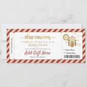 Kerstman Kerst Noordpool Cadeaubon Kaart (Voorkant)