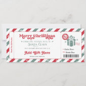 Kerstman Kerst Noordpool Cadeaubon Kaart (Voorkant)