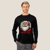 Kerstman kerst ontwerp met vrolijke magie Tri-Blend shirt (Voorkant)
