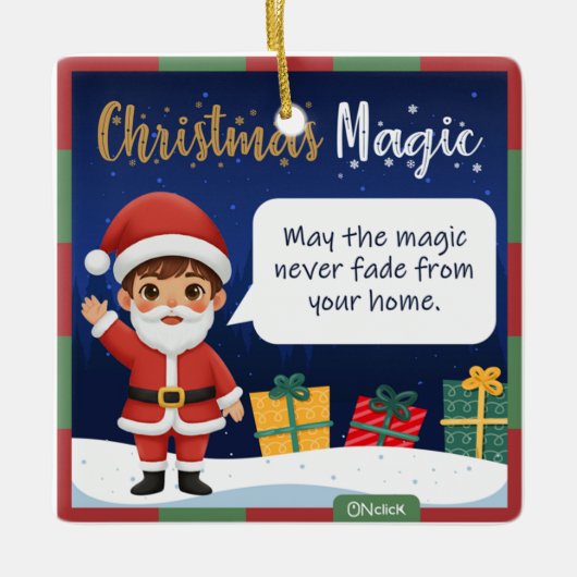 Kerstman Kerst Ornament (Voorkant)