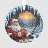 Kerstman Kerst Ornament 2025 – Winter Scene 2 (achterkant)
