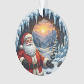 Kerstman Kerst Ornament 2025 – Winter Scene 2 (voorkant)