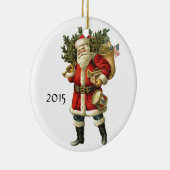 Kerstman Kerst Ornament Voeg Naam Toe (Rechts)
