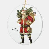 Kerstman Kerst Ornament Voeg Naam Toe (Links)