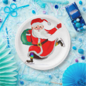 Kerstman Kerst Papier Borden Papieren Bordje (Feest)
