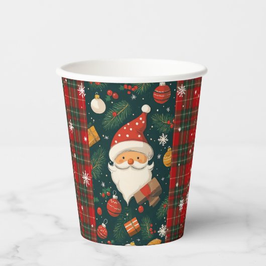 Kerstman Kerst Papier Cup Papieren Bekers (Voorkant)
