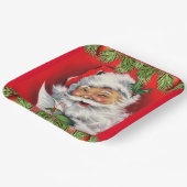 Kerstman kerst papieren bord vintage (Gebogen)