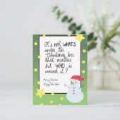 Kerstman Kerst Platte Kerstkaart (Staand voorkant)