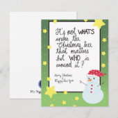 Kerstman Kerst Platte Kerstkaart (Voorkant / Achterkant)