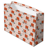 Kerstman Kerst Postwagen Illustratie Cadeautas (Achterkant Gekanteld)