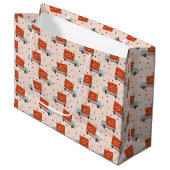 Kerstman Kerst Postwagen Illustratie Cadeautas (Voorkant Gekanteld)