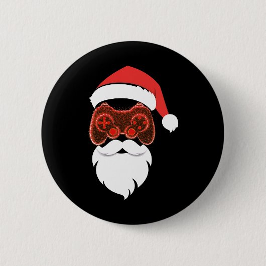 Kerstman Kerst Pyjama Ronde Button 5,7 Cm (Voorkant)