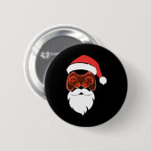 Kerstman Kerst Pyjama Ronde Button 5,7 Cm (Voorkant /achterkant)