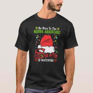 Kerstman Kerst Pyjama Wees Aardig Voor De Verpleeg T-shirt