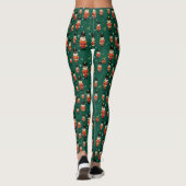 Kerstman Kerst Pyjamabroek - Groene PJs Leggings (Achterkant)