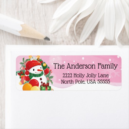Kerstman Kerst Retouradres Label (Insitu)